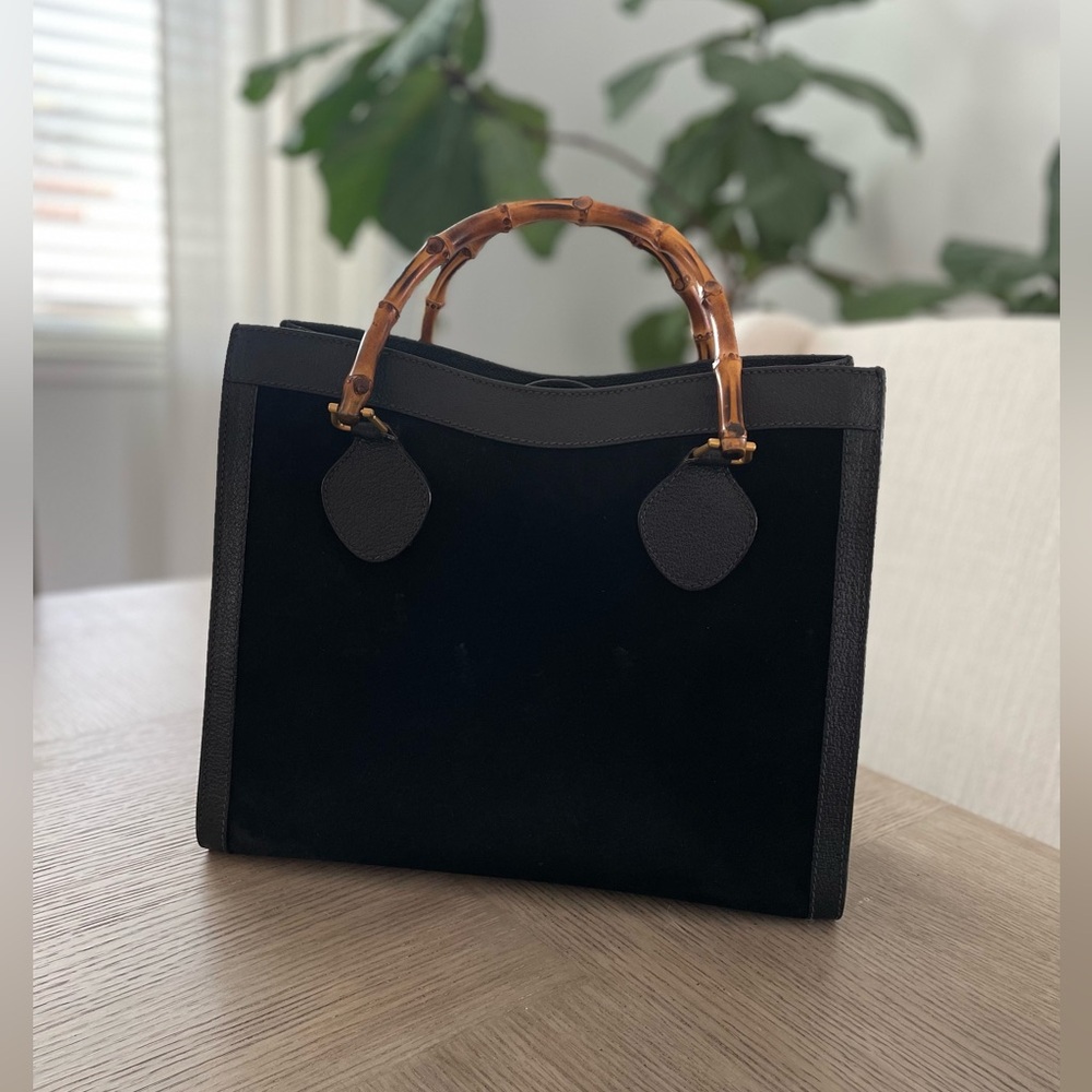 Gucci Suede Diana tote vintage